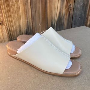 Aerosoles Women's Yorketown Wedge Slide Sandals Women's Bone Leather Size 9.5